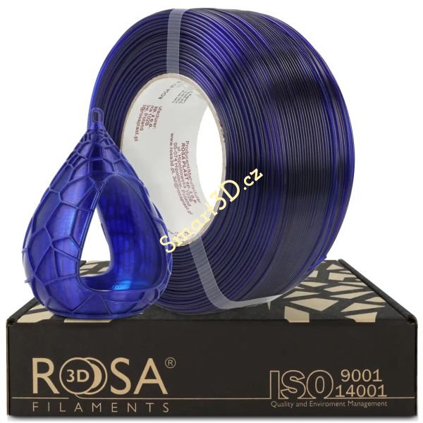 ReFill ROSA3D / PETG Standard HS / ULTRAMARÍNOVO MODRÁ TRANSPARENTNÁ / 1,75 mm / 1 kg