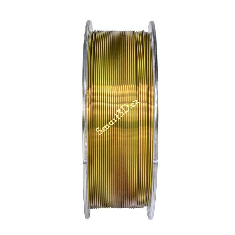 Filament DEVIL DESIGN / PLA SILK DUAL / ZLATÁ + HNEDÁ / 1,75 mm / 1 kg.