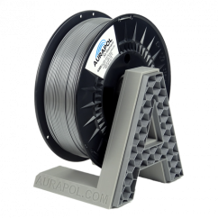 Filament AURAPOL / PETG / STŘÍBRNÁ / 1,75 mm / 1 kg.
