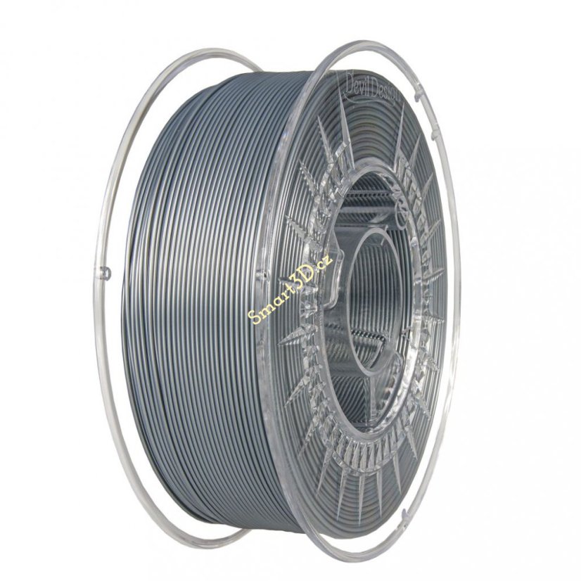 AKCIA - Filament DEVIL DESIGN / PETG / STRIEBORNÁ  / 1,75 mm / 4 x 1 kg. - SET