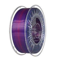 Filament DEVIL DESIGN / PLA SILK DUAL / TMAVĚ ČERVENÁ + FIALOVÁ / 1,75 mm / 1 kg.