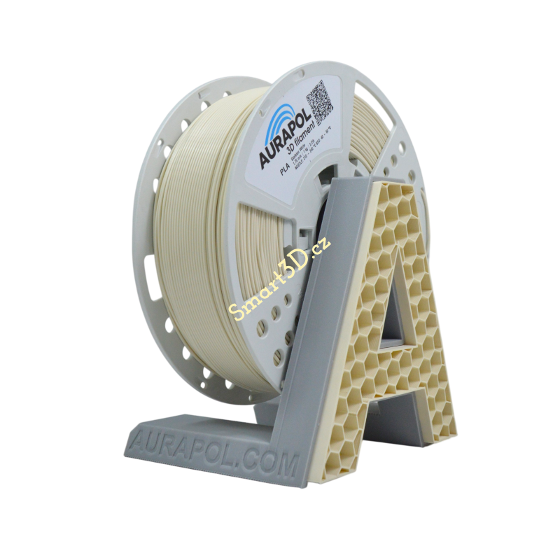 Filament AURAPOL / PLA / BÍLÁ "SKELETON" / 1,75 mm / 1 kg.