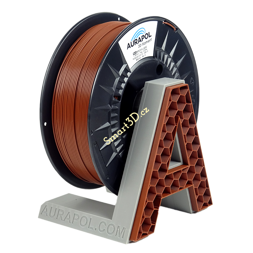 Filament AURAPOL / PLA / HNĚDÁ L-EGO / 1,75 mm / 1 kg.