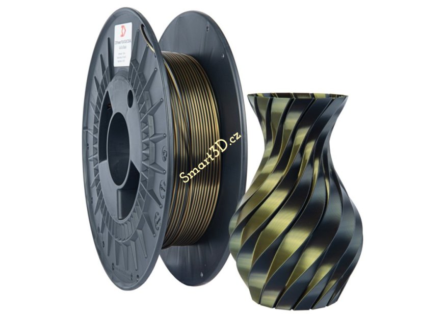 Filament 3D POWER / SILK DUAL / ZLATÁ+ČIERNA / 1,75 mm / 0,3 kg.