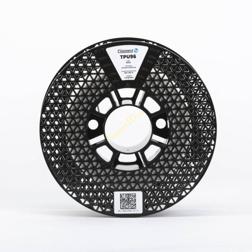 Filament FILAMENT-PM / TPU96 / White / 1,75 mm / 0,5 kg.