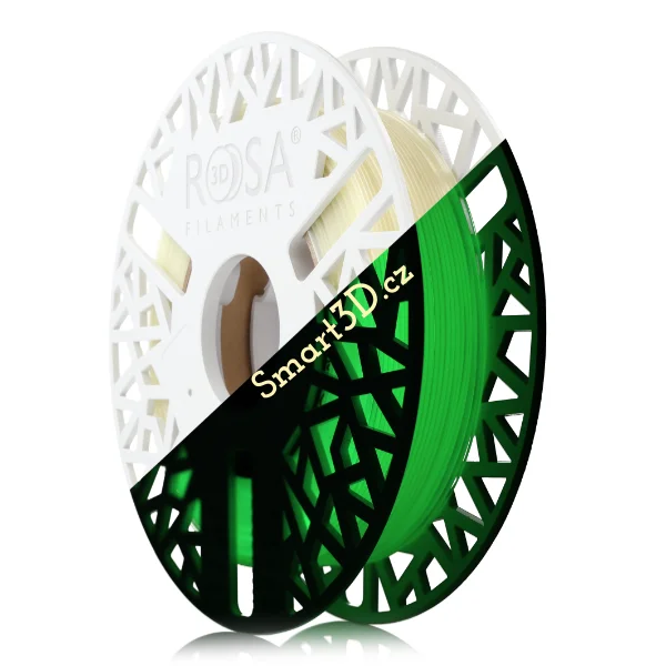 Filament ROSA3D / PETG Standard / SVIETIACE V TME - ZELENÁ / 1,75 mm / 0,5 kg