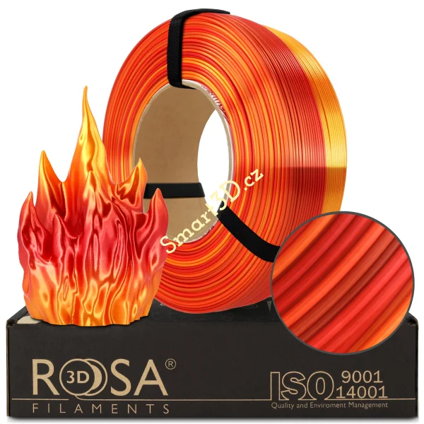 ReFill ROSA3D / PLA SILK / RAINBOW FIRE / 1,75 mm / 1 kg