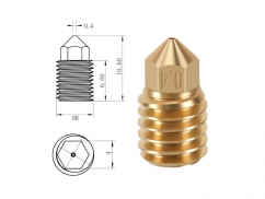 Vysokoprůtoková tryska 0,6mm pro BambuLab