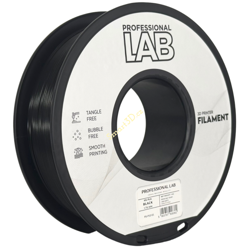 Filament PROFESSIONAL LAB / HS-PLA / ČERNÁ / 1,75 mm / 1 kg