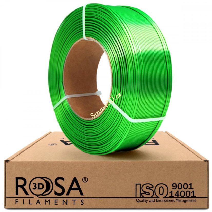 ReFill ROSA3D / PLA SILK / ZELENÁ / 1,75 mm / 1 kg