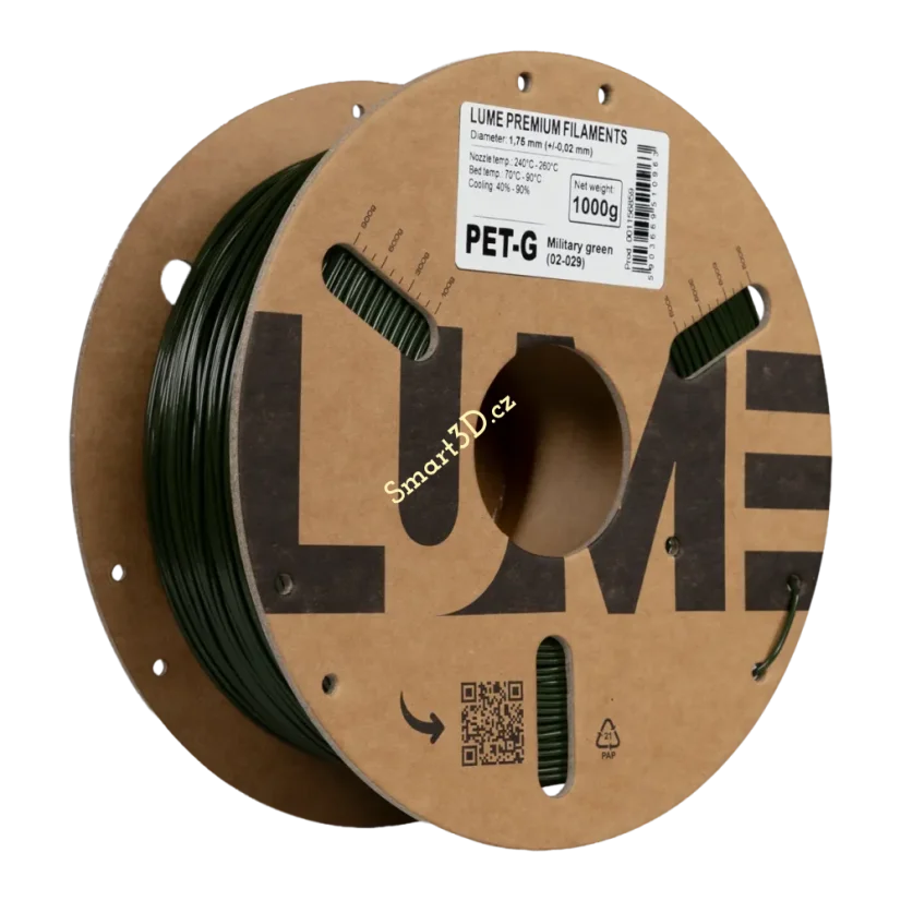 Filament LUME / PETG / VOJENSKÁ ZELENÁ / 1,75 mm / 1 kg