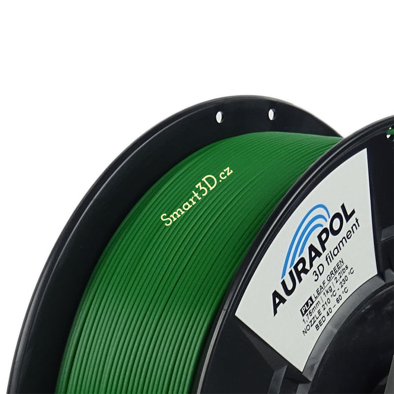 Filament AURAPOL / PLA / LISTOVÁ ZELENÁ / 1,75 mm / 1 kg.