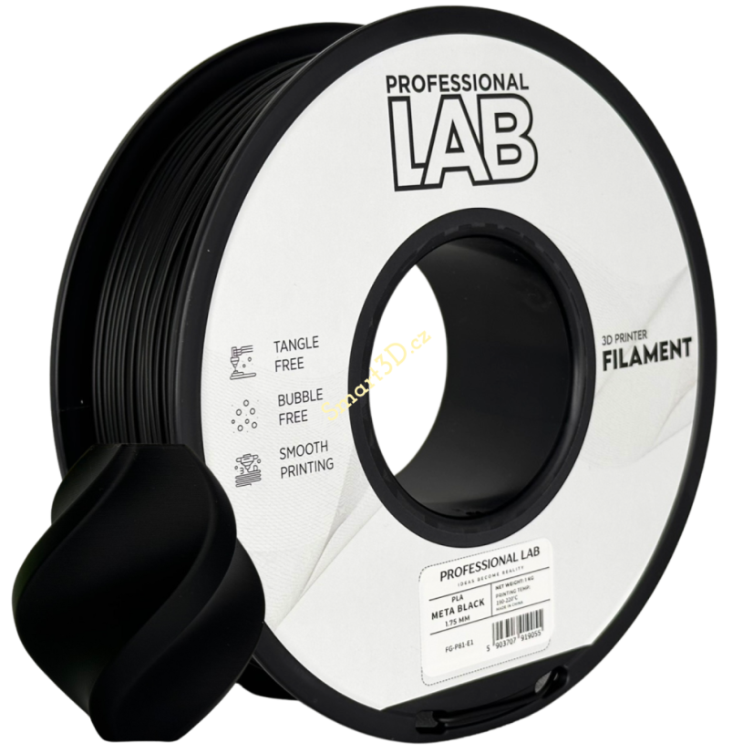 Filament PROFESSIONAL LAB / PLA META / BLACK / 1,75 mm / 1 kg