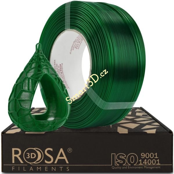 ReFill ROSA3D / PETG Standard HS / LAHVOVĚ ZELENÁ TRANSPARENTNÍ / 1,75 mm / 1 kg