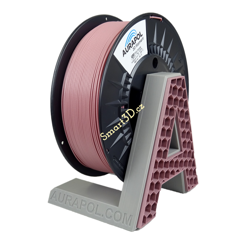 Filament AURAPOL / PLA / PINK POWDER / 1,75 mm / 1 kg.