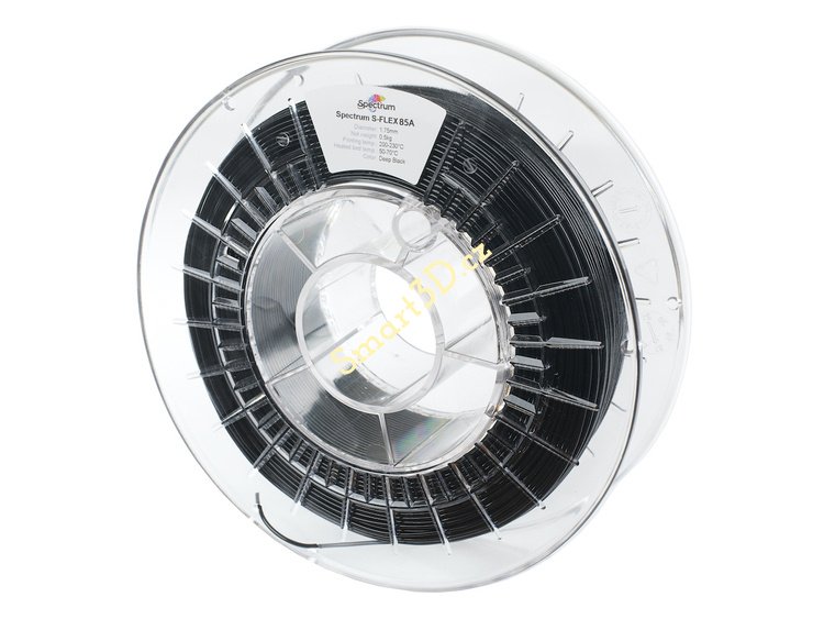 Filament SPECTRUM / S-FLEX 85A / ČERNÁ "DEEP" / 1,75 mm / 0,50 kg