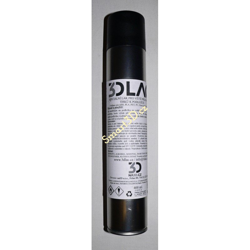 3DLAC - sprej pro lepší přilnavost výtisků k podložce