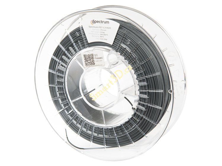 Filament SPECTRUM / PETG TECH / FX120 OCELOVĚ ŠEDÁ / 1,75 mm / 0,5 kg
