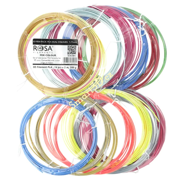 3D PEN PACK ROSA3D / PLA / DUAL COLOURS / 1,75 mm / 14 x 5m