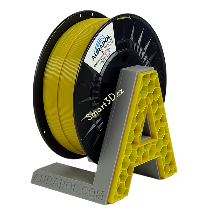 Filament AURAPOL / PLA / MEDOVÁ ČÁSTEČNĚ TRANSPARENTNÍ / 1,75 mm / 1 kg.