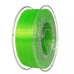 Filament DEVIL DESIGN / PETG / JASNĚ ZELENÁ TRANSPARENTNÍ / 1,75 mm / 1 kg.